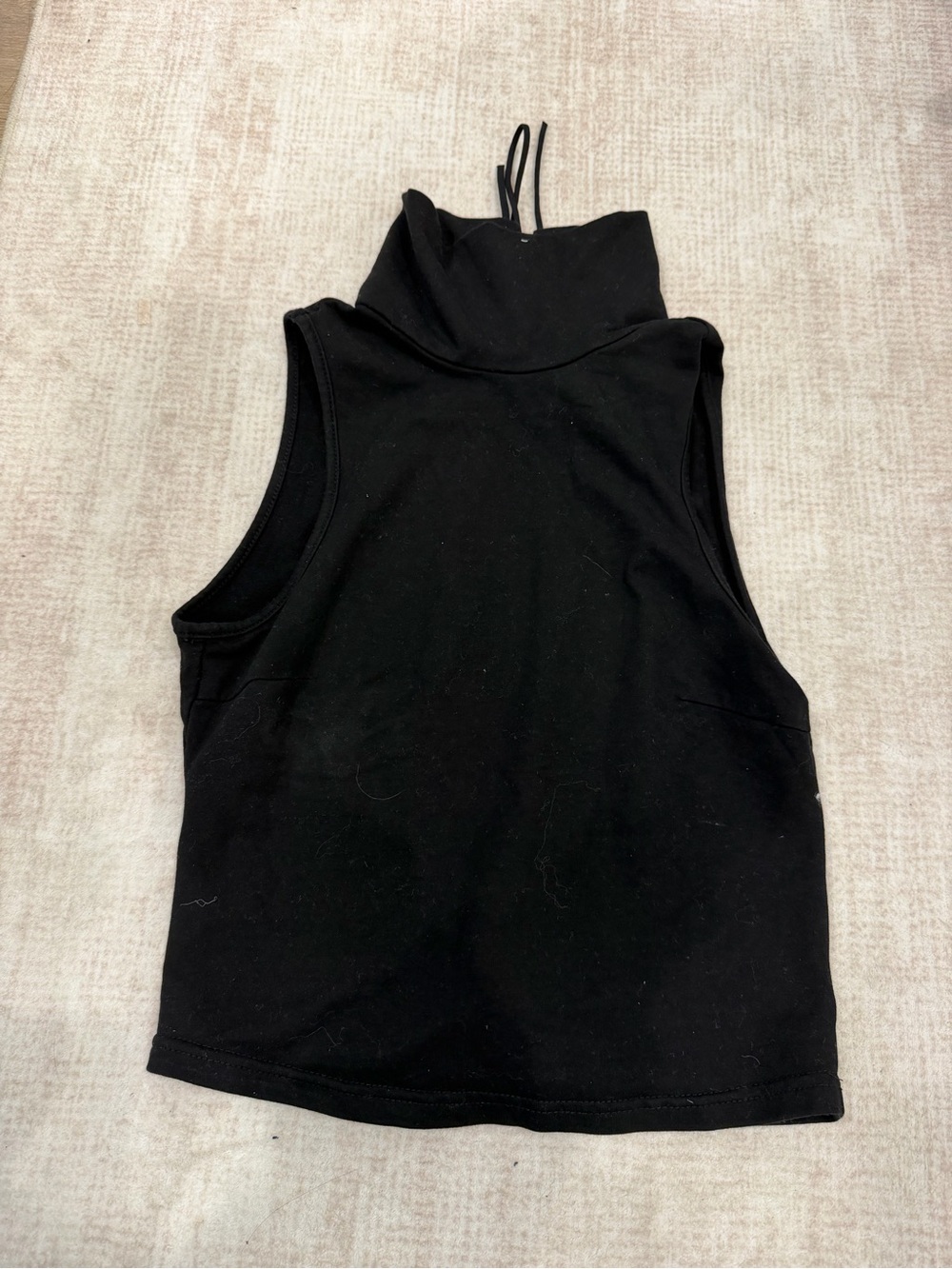 Edikted Black Sleeveless Mock Neck Tank